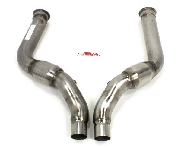 3" Mid-Pipes with Cats Polished 304 Stainless Steel